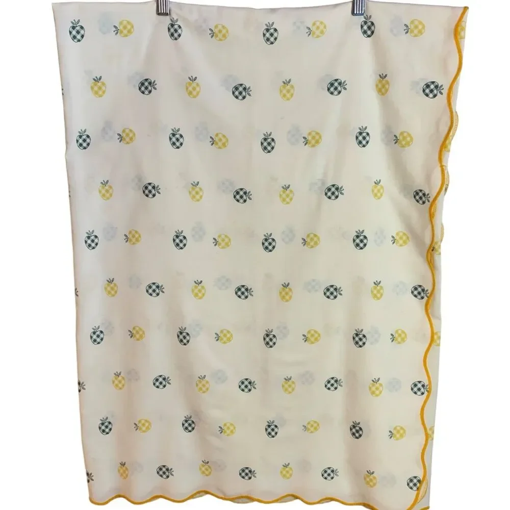 Farmhouse Kitchen Yellow Trim Apple Tablecloth Country 90x60